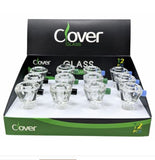 Clover Glass - 14mm Diamond Shape With Handle Bowl - Assorted Colors - (Display Of 12)