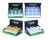 Clover Glass - 14mm Color Bowl Color Handle Bowl - Assorted Colors - (Display Of 12)
