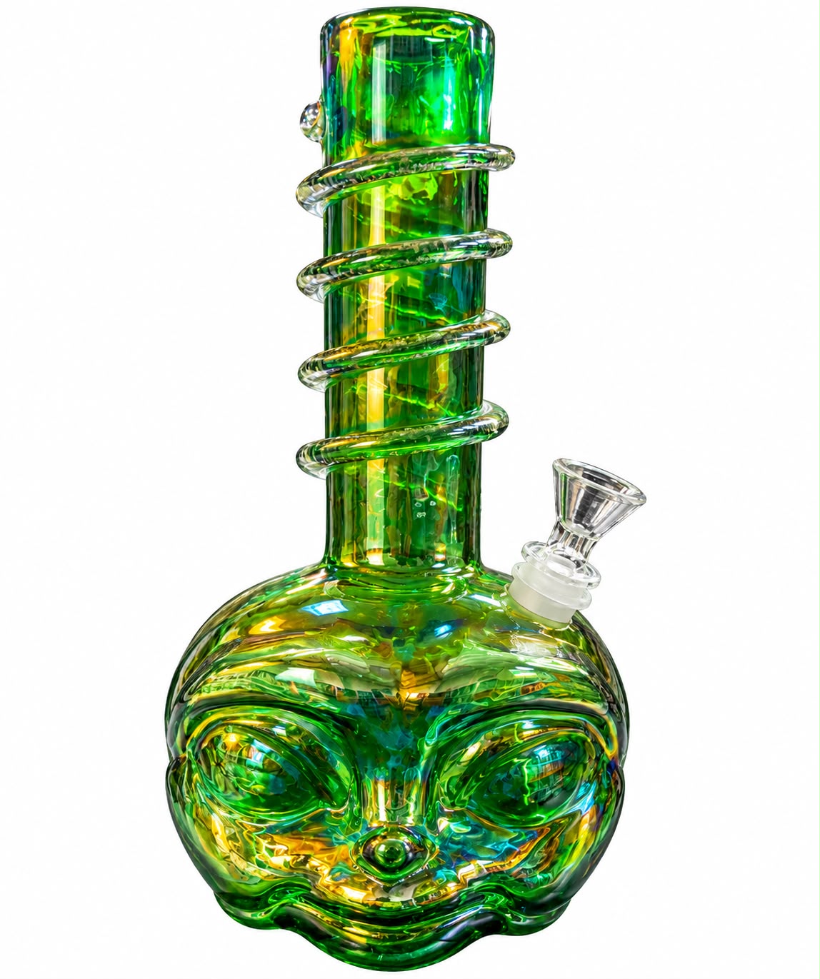 Glass Water Pipe with Glow in the Dark