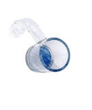 Clover Glass - 14mm Banger Flat Top  Blue base clear - (Display Of 12)