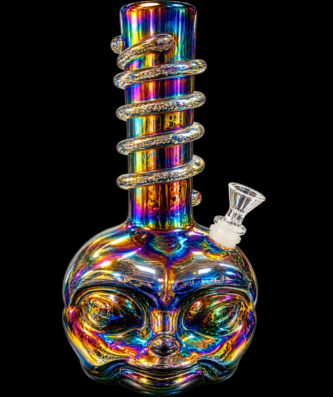 Glass Water Pipe with Glow in the Dark
