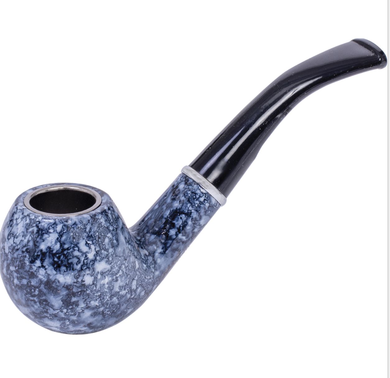 Fujima Marble Finish Wooden Tobacco Pipe W/ Pouch