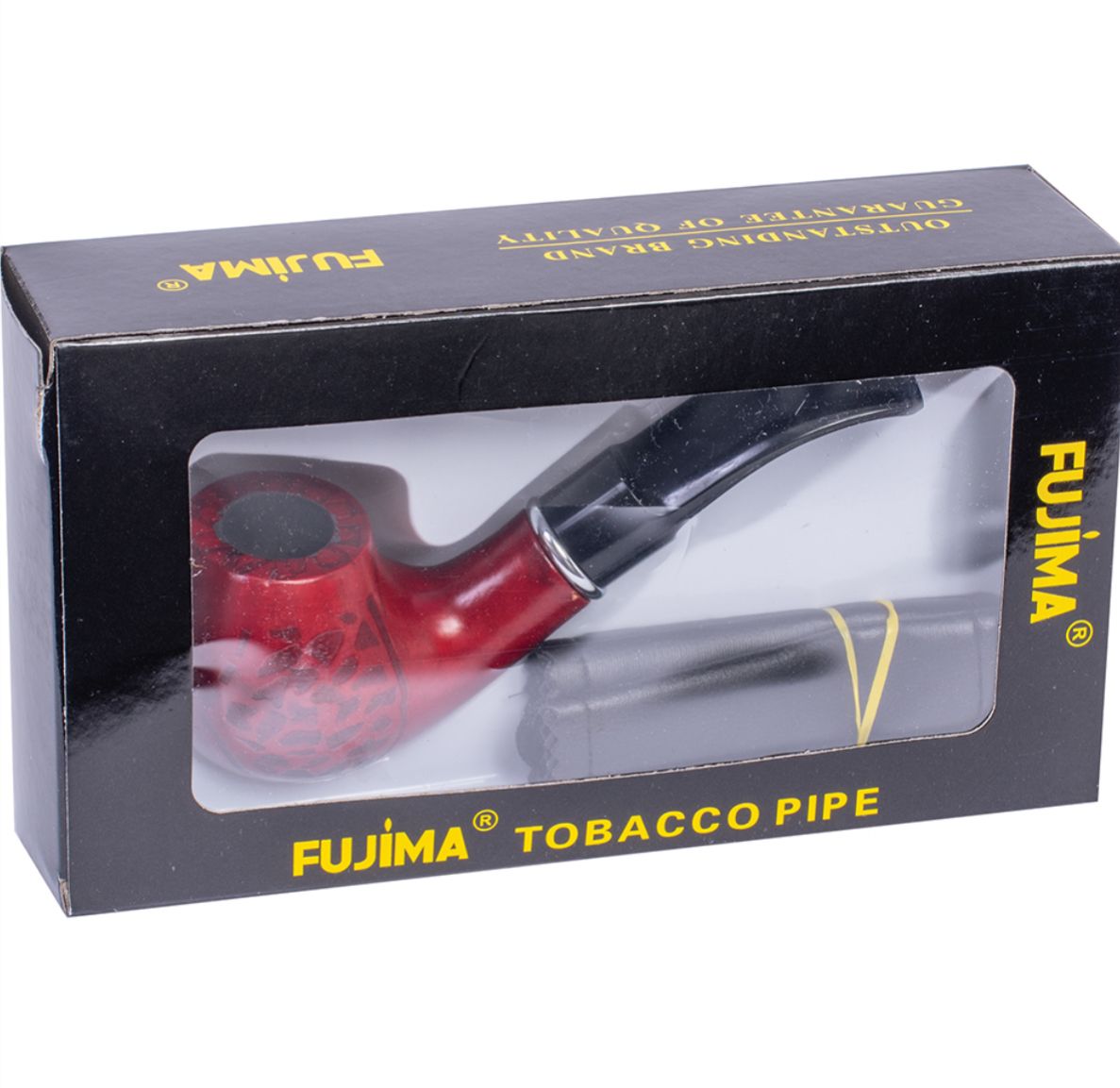 Fujima Wooden Tobacco Pipe W/ Pouch 5