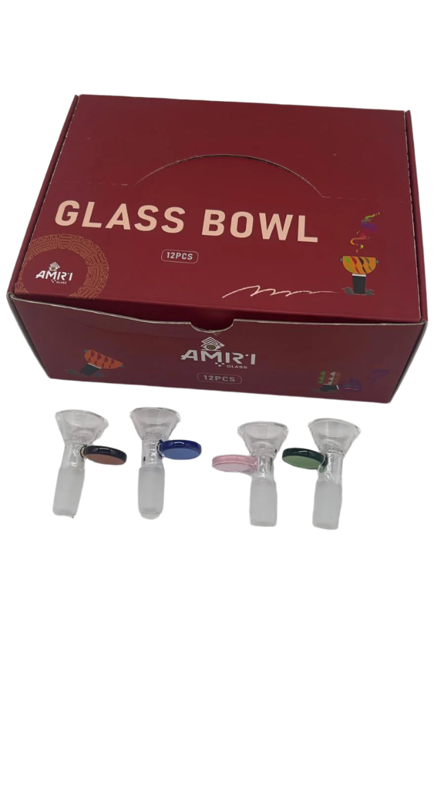 Amiri Tab 14mm Bowl Piece - Color box of 12 ct