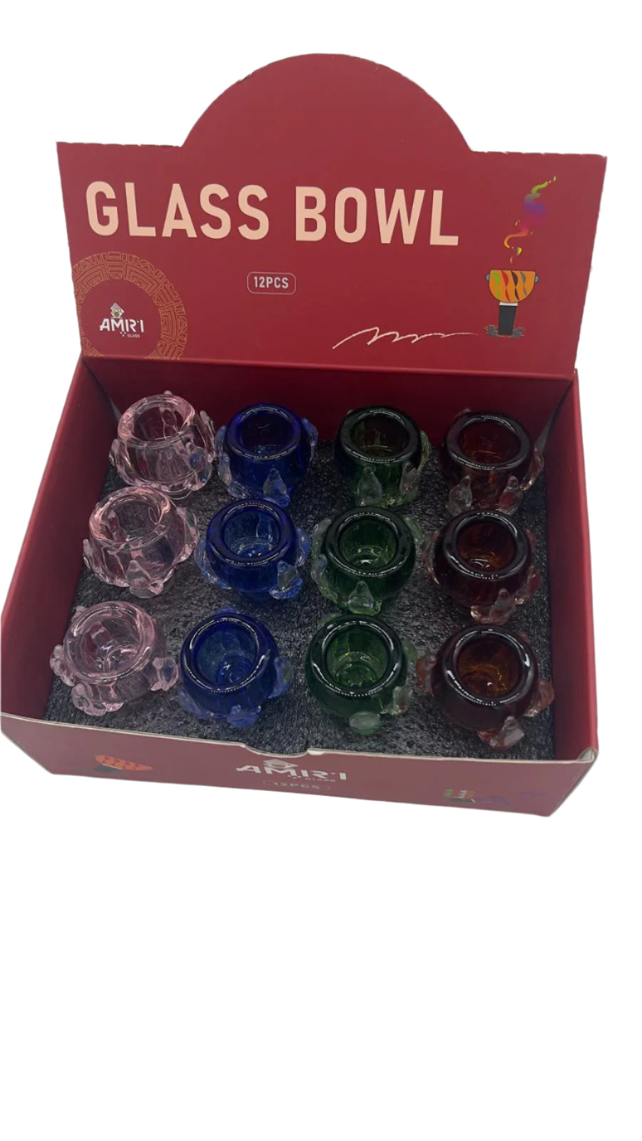 Amiri Tab 14mm Bowl Piece - Color box of 12 ct