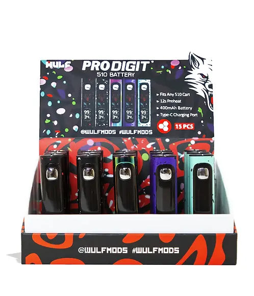 Wulf Mods Pro Digit Variable Voltage Battery 15pk