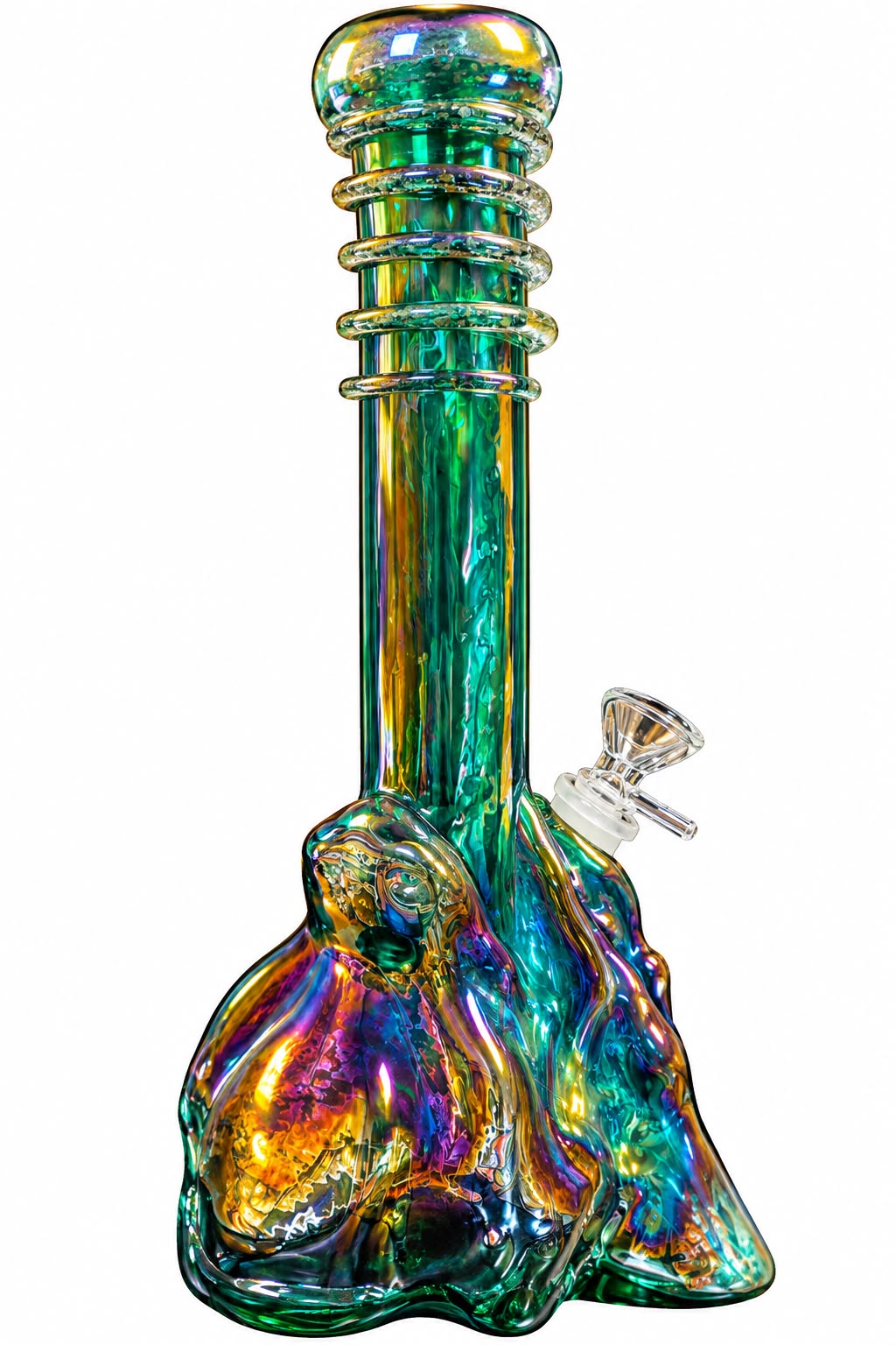 Glass Water Pipe with Glow in the Dark 2