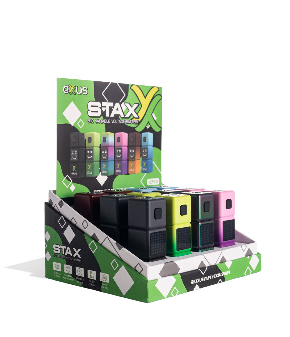 Exxus Vape Stax 510 Variable Voltage Battery 12pk