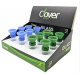 Clover Glass - 14mm Color Tube Bowl - Assorted Colors - (Display of 12)