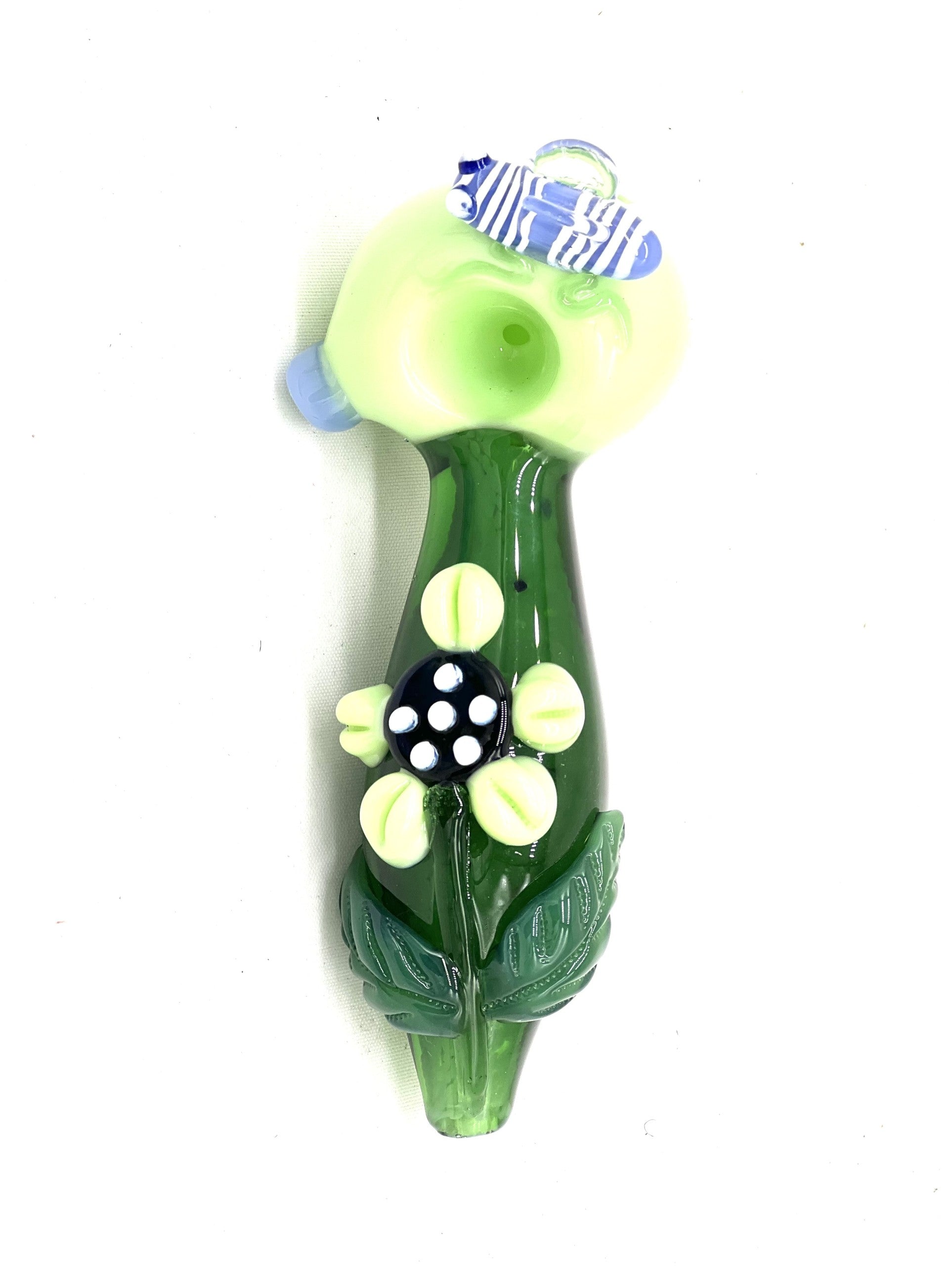 Flower with bee Glass Hand pipe