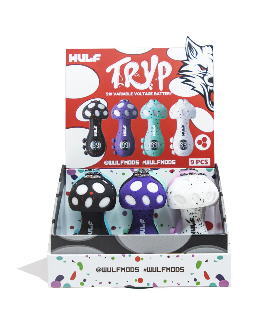Wulf Mods TRYP Mushroom Shaped Variable Voltage Battery 9ct