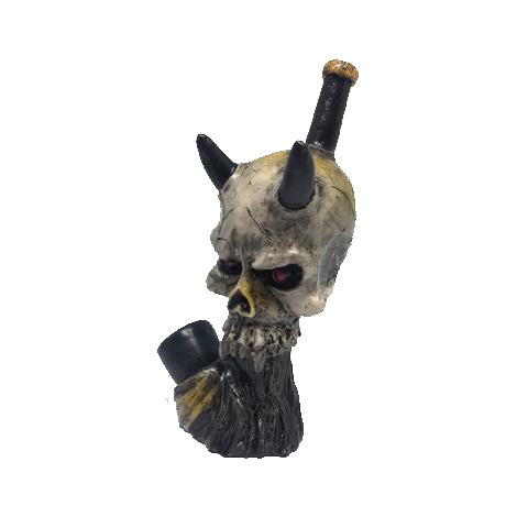Resin Pipe Devil Skull