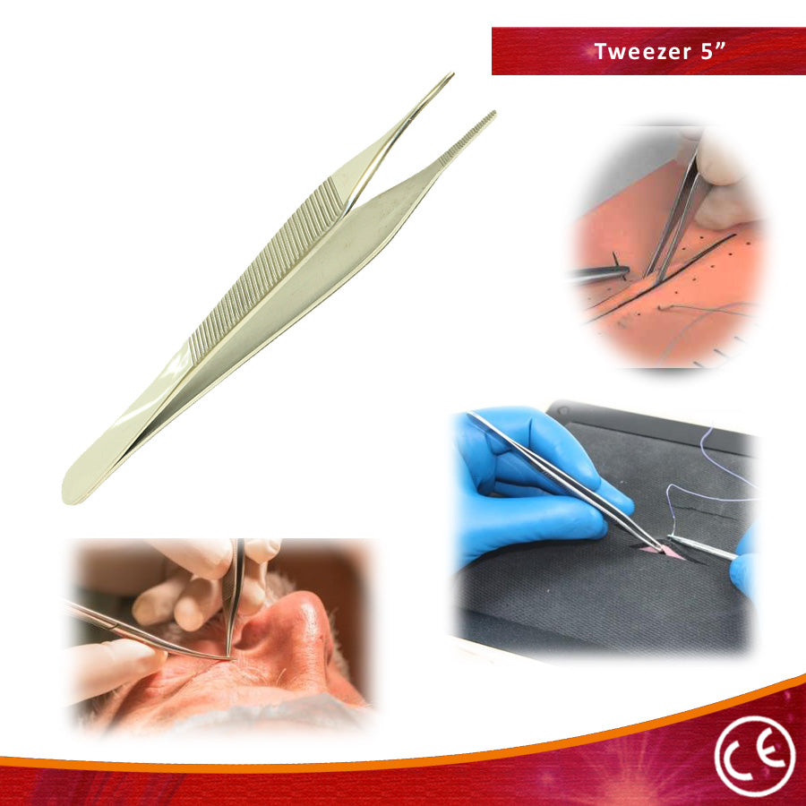 Adson Forcep Tweezer Serrated Tip Dental Surgical