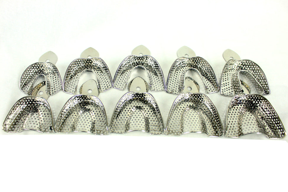 Bdeals Dental Ortho Impression Trays Autoclavable 10 pcs/Set Denture Instruments