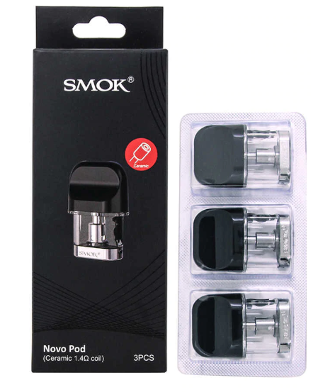 Smok Novo Replacement Pod Cartridges Ceramic 1.4 (3 Pack) Smok Novo Replacement Pod Cartridges Ceramic 1.4 (3 Pack)