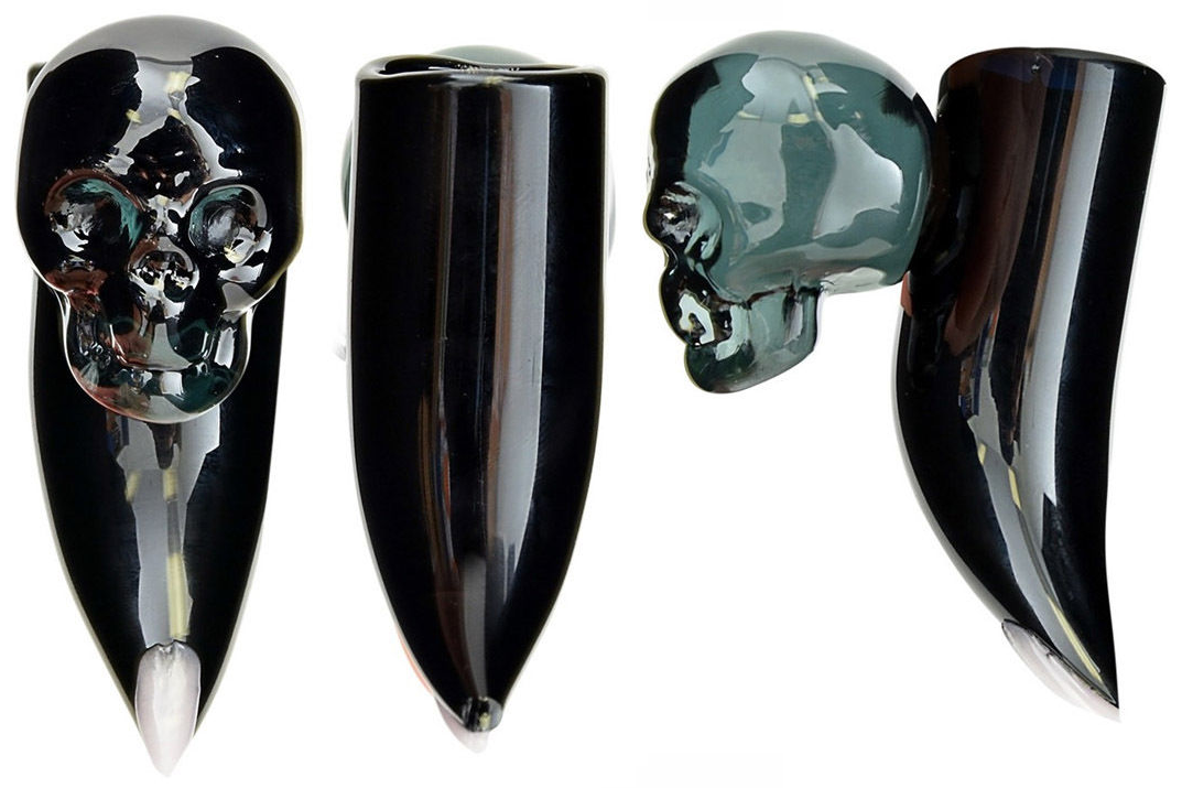 Skull Finger Guard Dabber + Carb Cap Combo