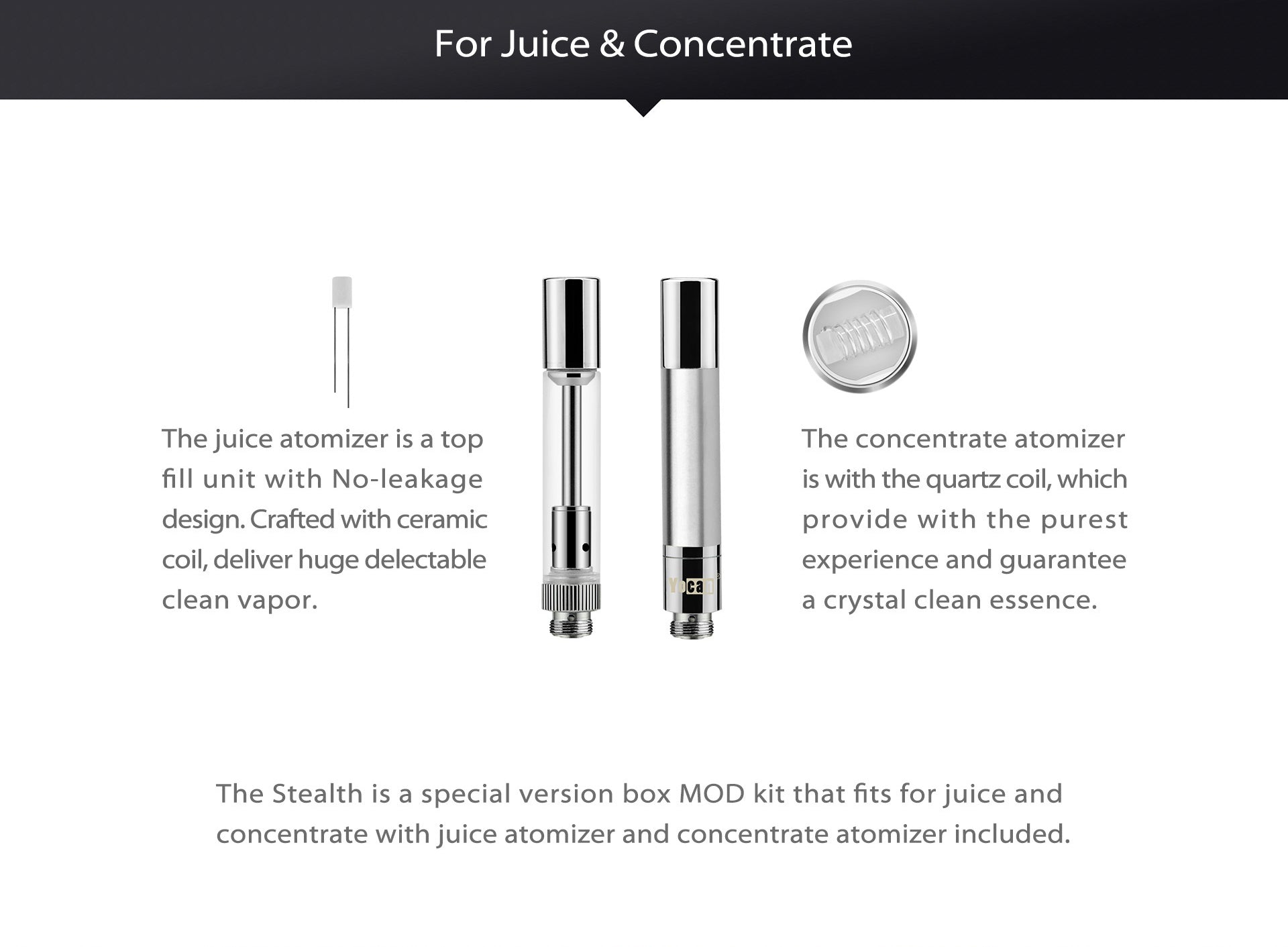 Yocan Stealth Portable 2 In 1 Vape Kit