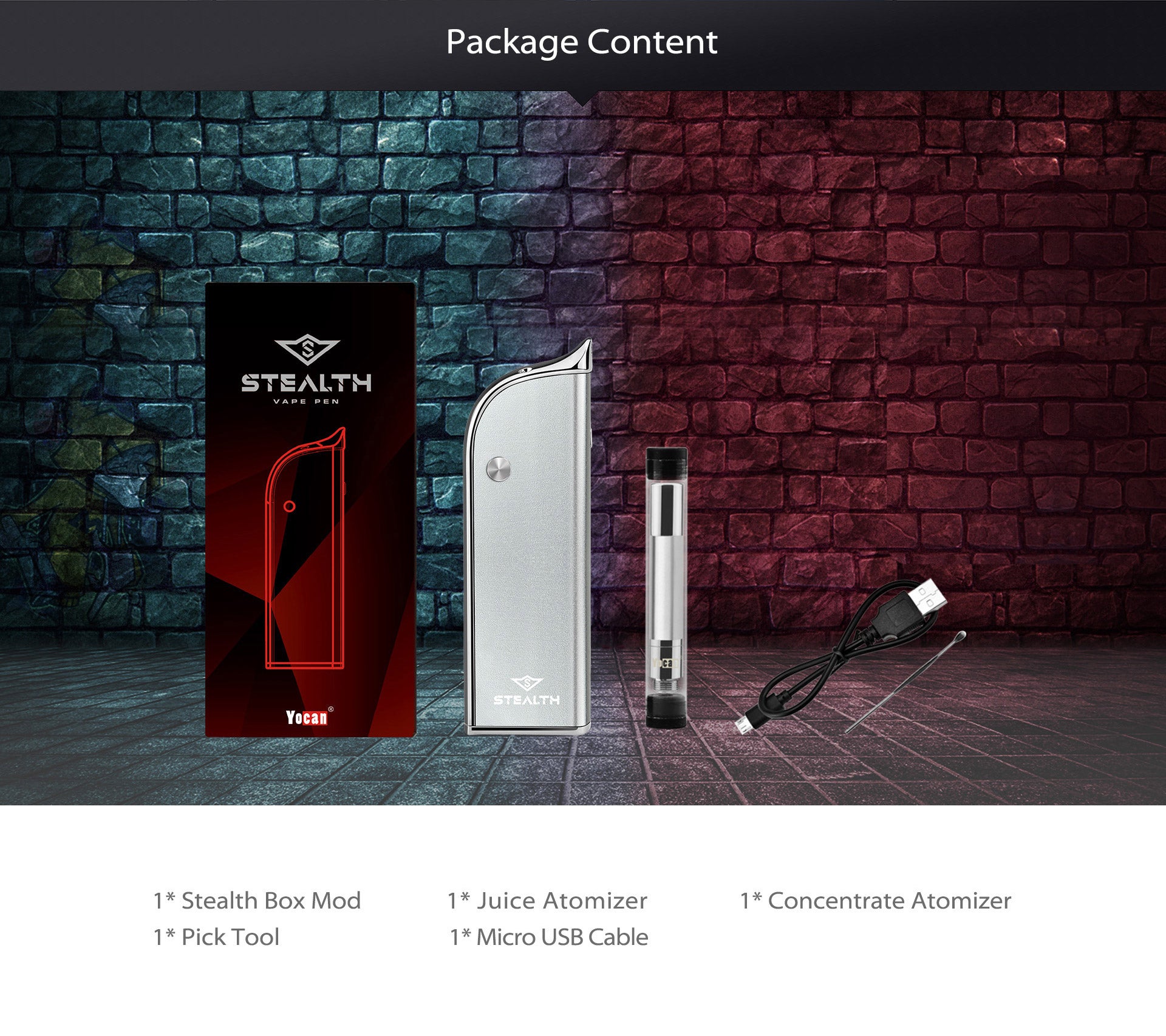 Yocan Stealth Portable 2 In 1 Vape Kit
