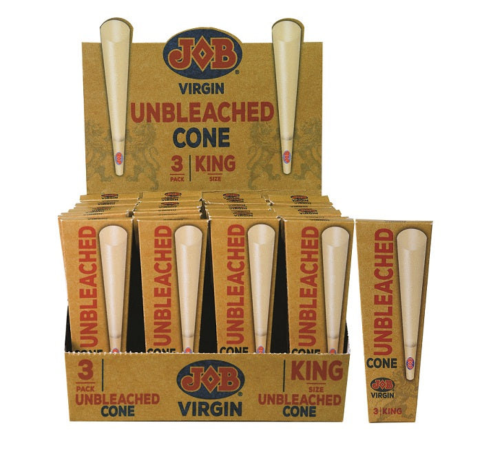 Job Virgin Unbleached Cones King Size (32/3 Packs)