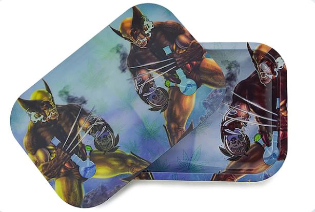 METAL ROLLING TRAY 3D HOLOGRAPHIC WITH MAGNETIC LID