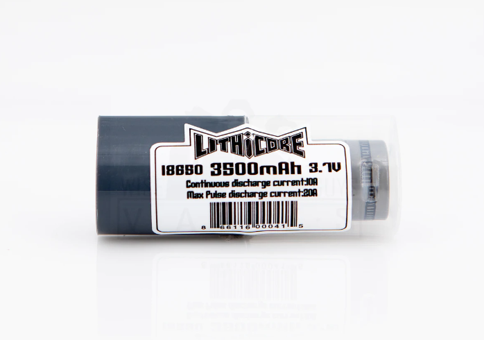 LITHICORE 18650 3500mAh BATTERY BOX OF 12CT