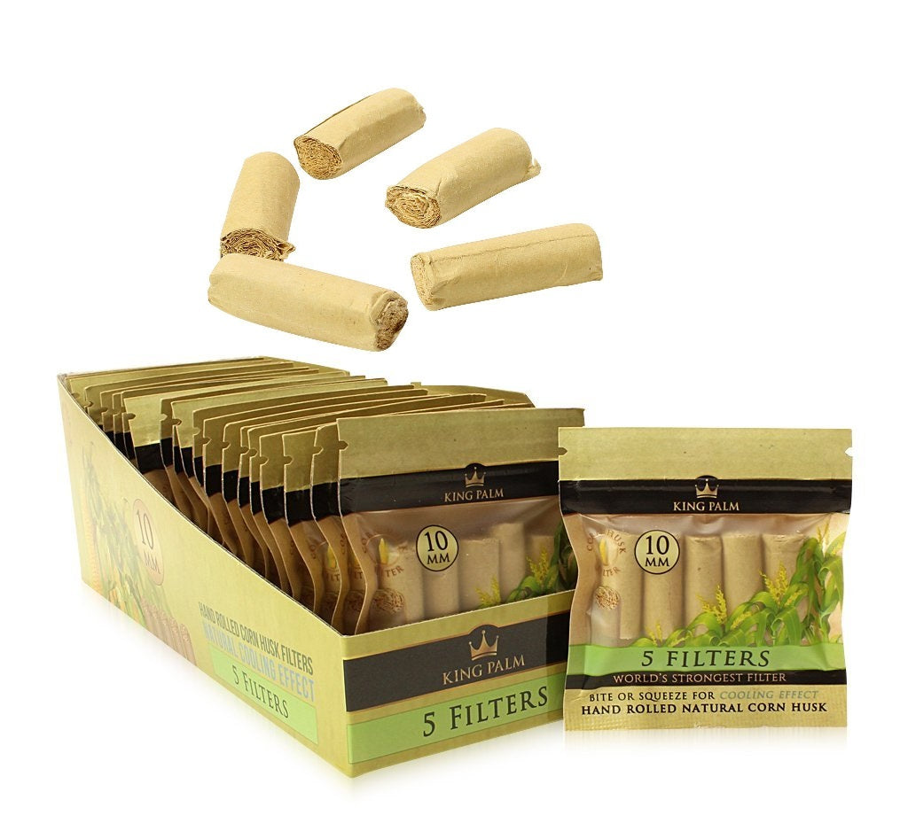 King Palm 5pk Corn Husk Filters - 10mm - 24ct