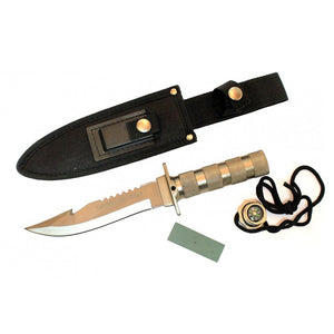 10.5" Stainless Steel Blade Survival Knife with Sheath Heavy Duty