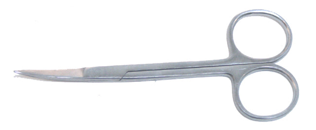 4.5" Iris Scissors Curved Tip Stainless Steel