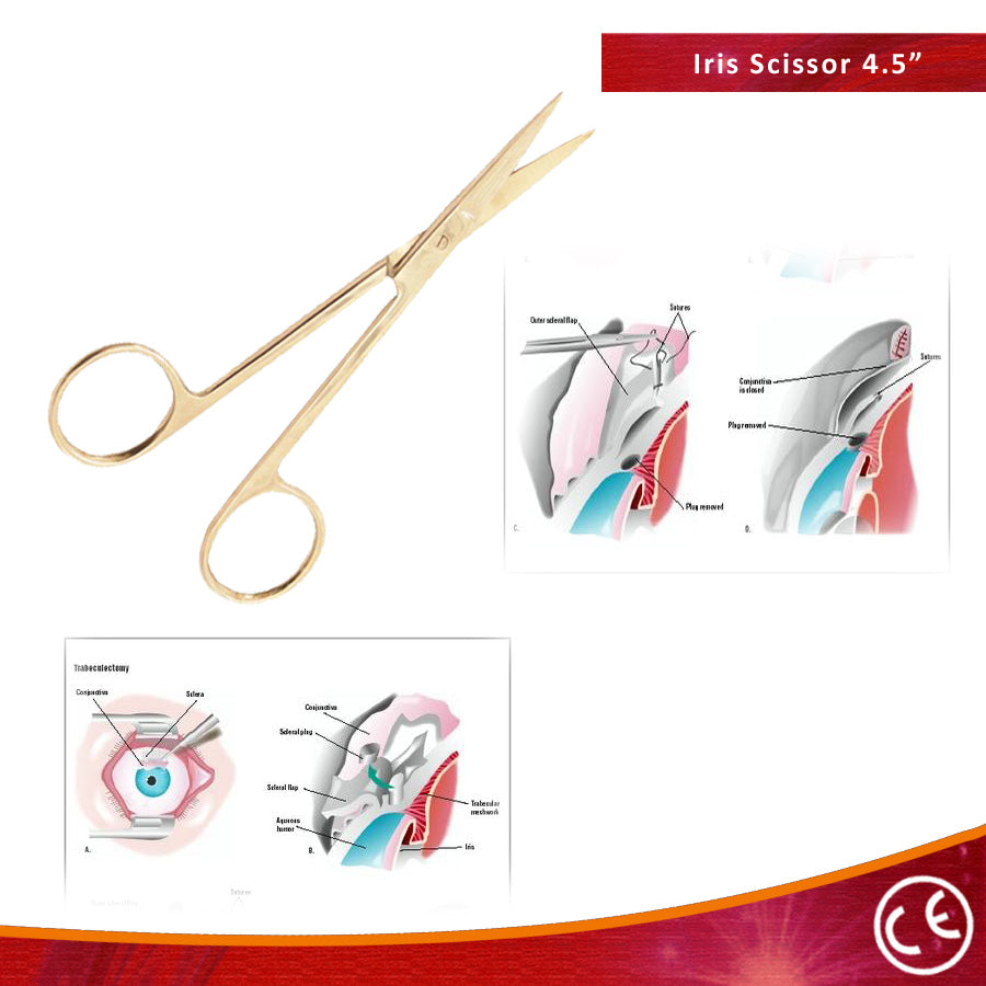 4.5" Iris Scissors Straight Brand New Stainless Steel