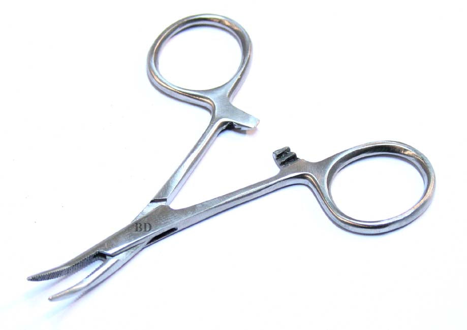3.5" Curved Silver Hemostat Forceps Good Quality