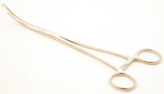 10" Curved End Forceps Stainless Steel