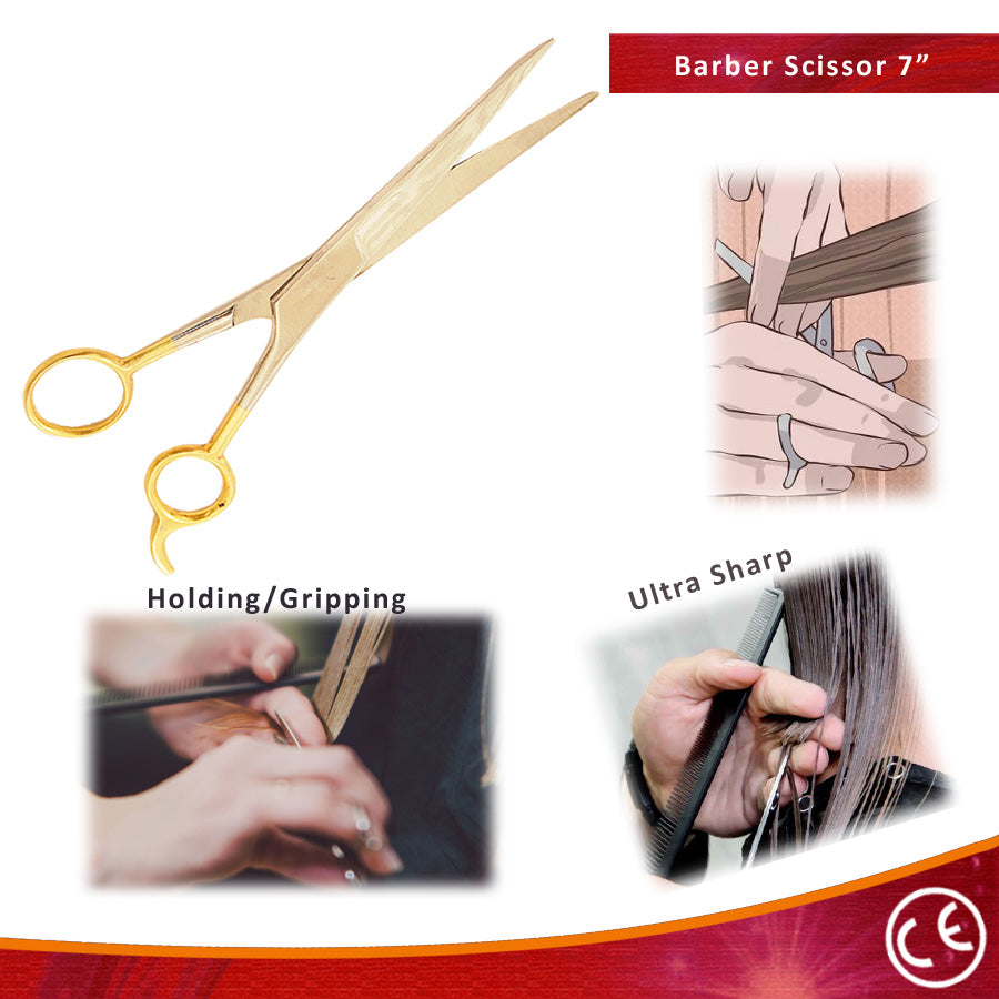 4.5" Barber Scissor Gold Stainless Steel