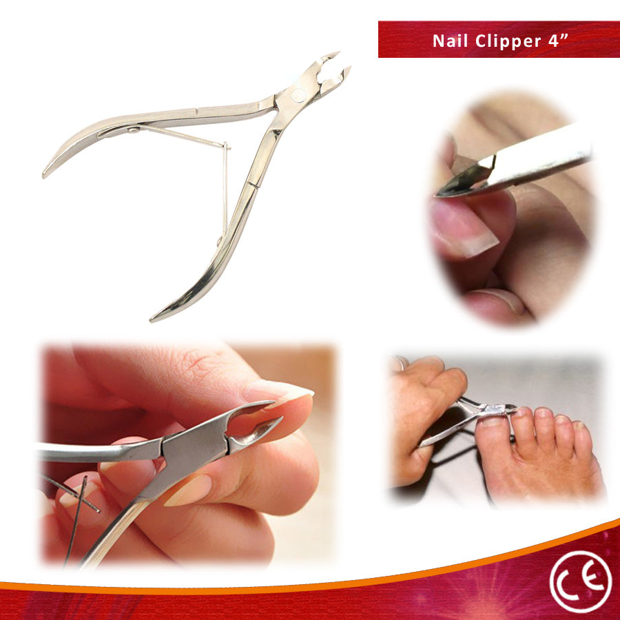 4" Jaw Double-Spring Nickel Cuticle Nipper