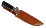 10" Hunt-Down Fixed Blade Knife with Leather Sheath