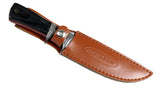 10.5" Hunt-Down Sporting Knife with Leather Sheath