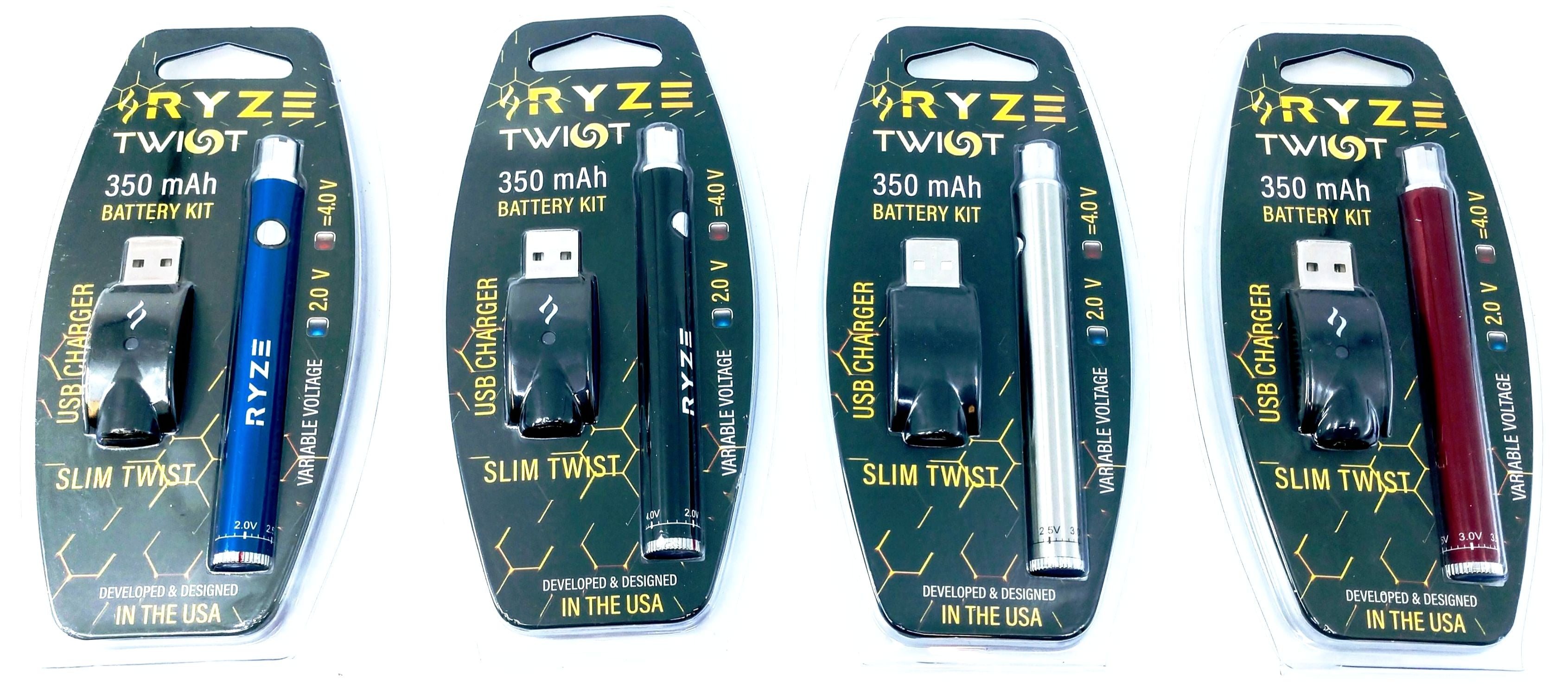 Ryze Twist 350 mAh Variable Voltage Display Set (72ct) ($3.96 Each)