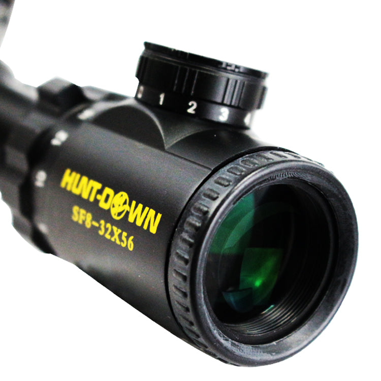 Hunt-Down 8-32x56SF Rage Finder Wide Field Shooting Rifle Scope Adjustment Wheel