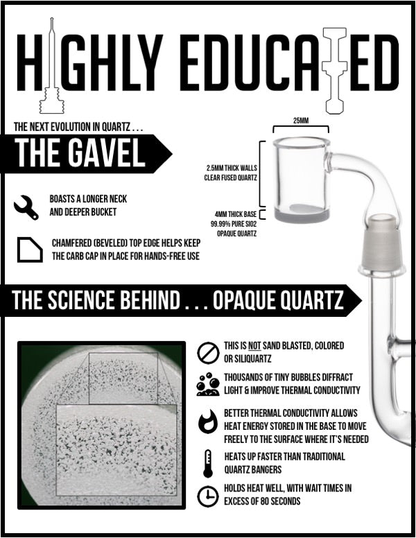Opaque Bottom Gavel Quartz Banger