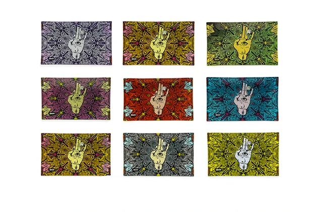 Afghan Hemp Glass Tray Mix Designs