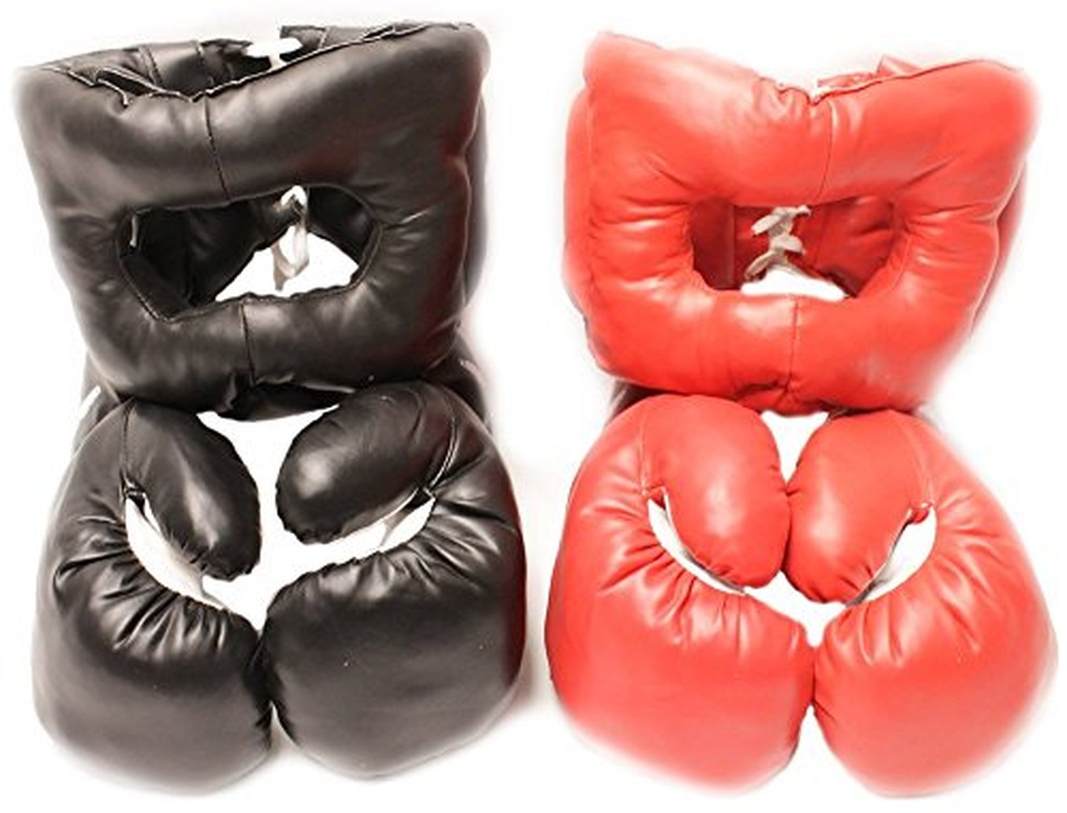 2 Pairs Boxing Gloves & 2 Sets of Head Gears Brand