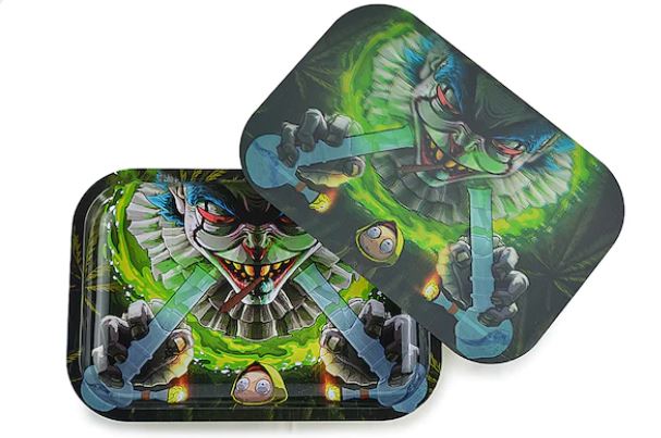 METAL ROLLING TRAY 3D HOLOGRAPHIC WITH MAGNETIC LID