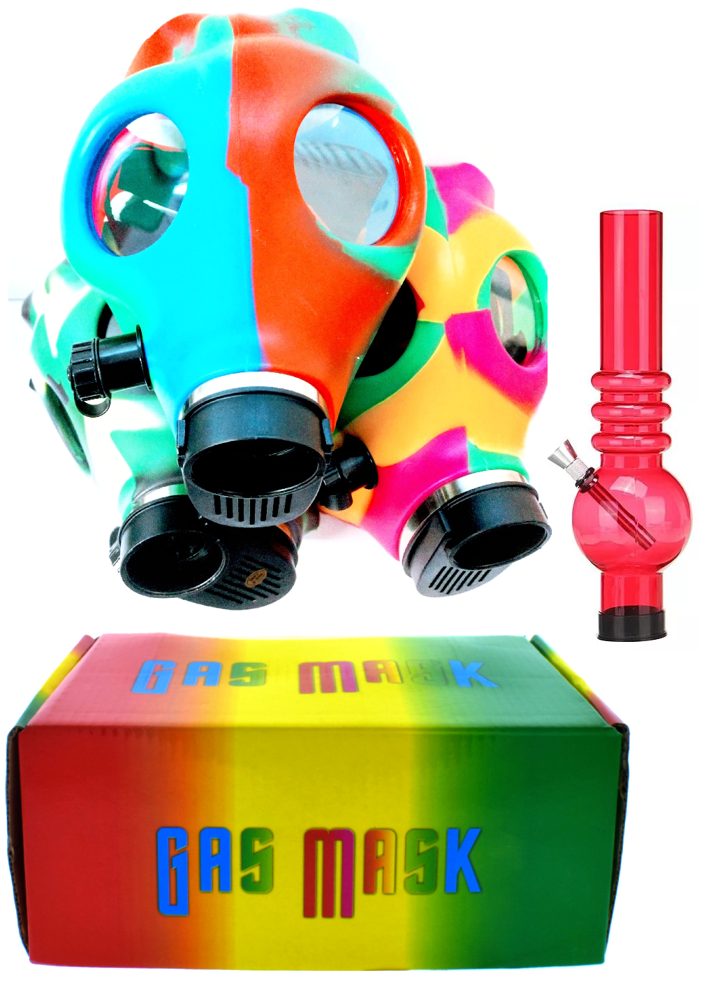 Colorful Camo Gas Mask w/ Box