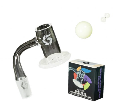 GLASS HOUSE OPAQUE BASE HURRICANE