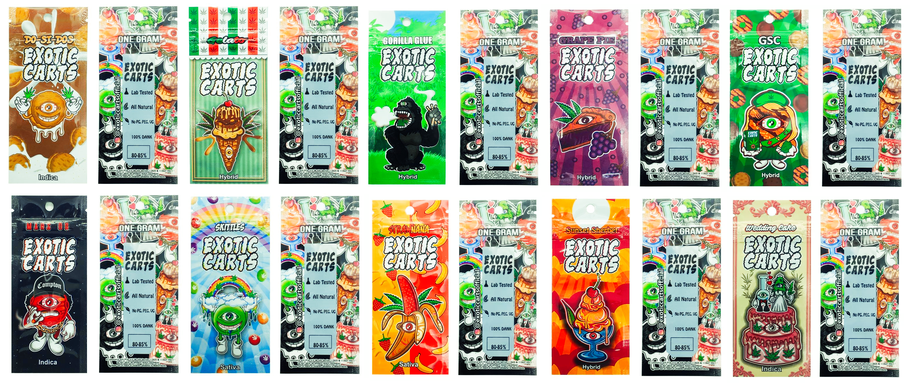 Exotic Carts - Empty Packaging For Vape Cartridges