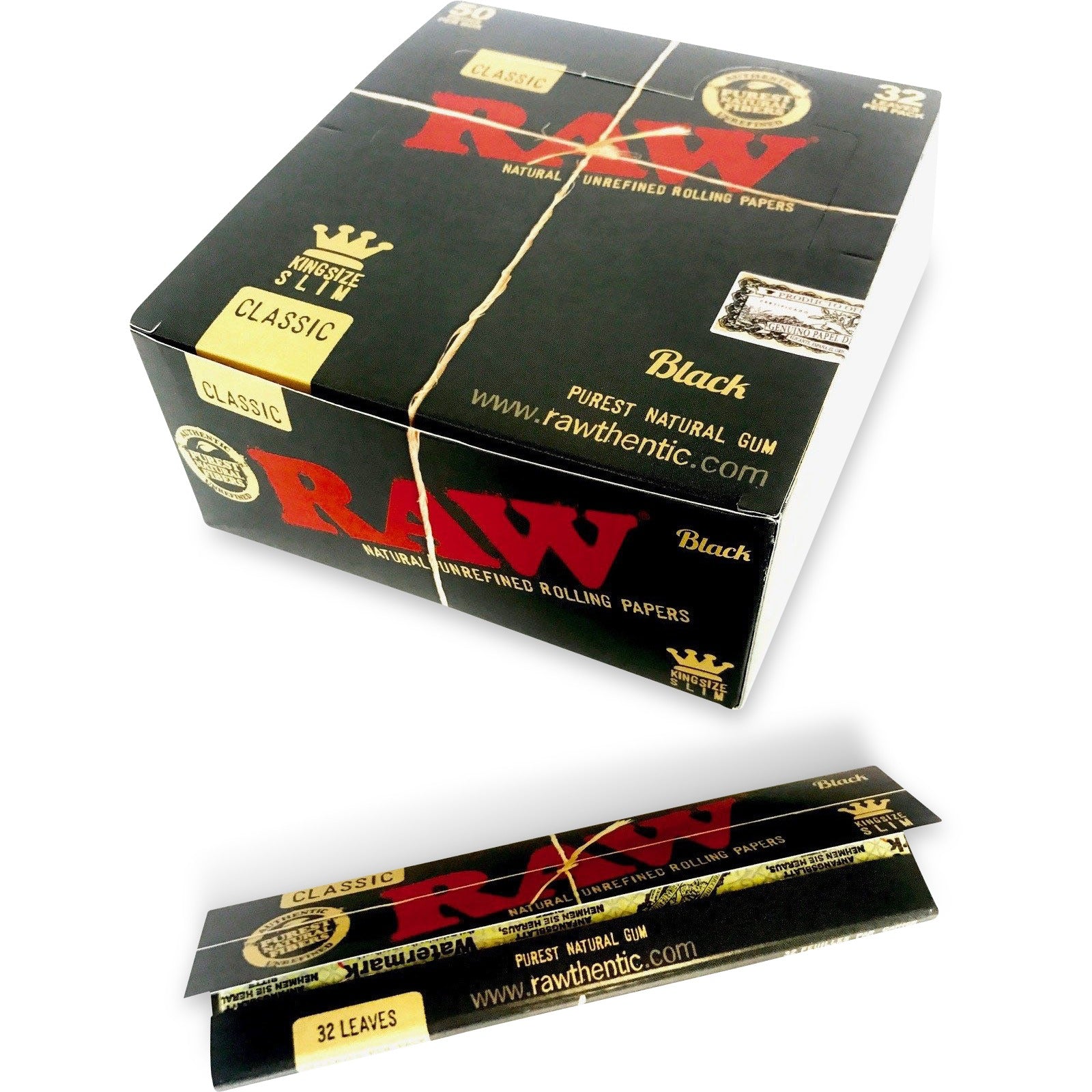 Raw Black King Size Slim Rolling Papers