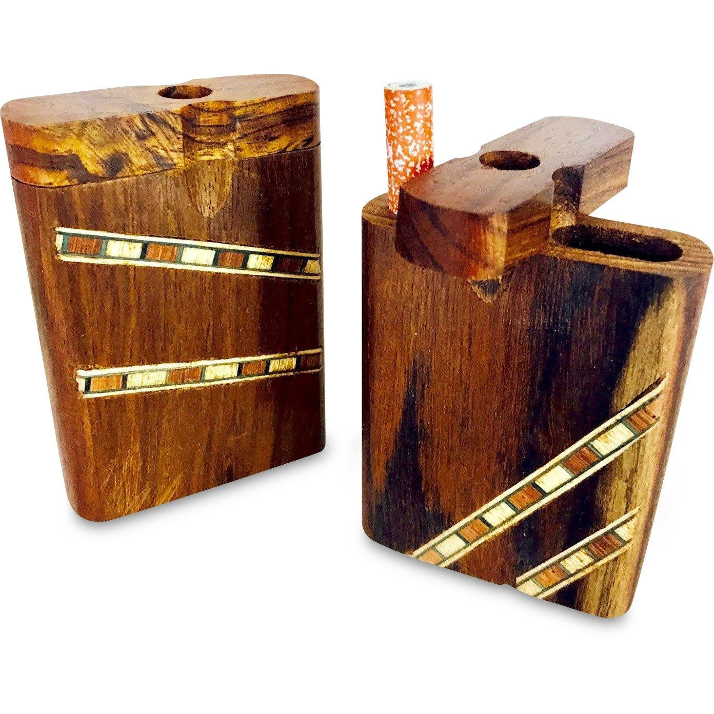 Handmade Wooden Dugout w/ One Hitter (Striped)