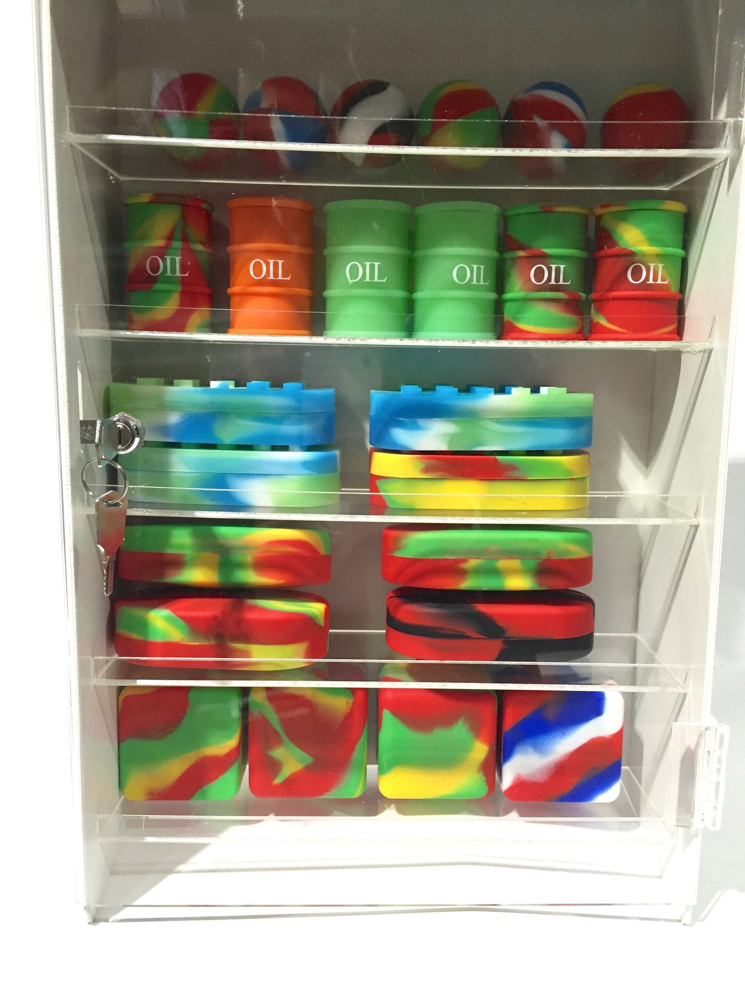 Silicone Containers w/ Display Case