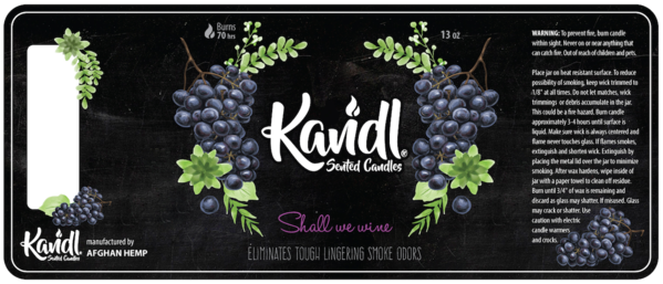 Buy 1 get 1 free Kandl Smoke Odor Eliminating Scented Candle by Afghan Hemp