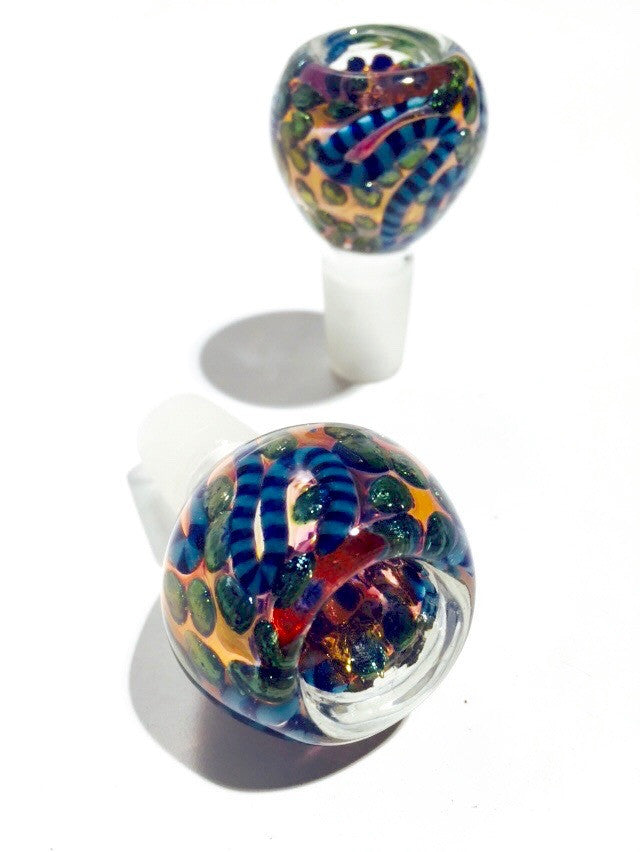 Gold Fumed Slide Glass Bowl