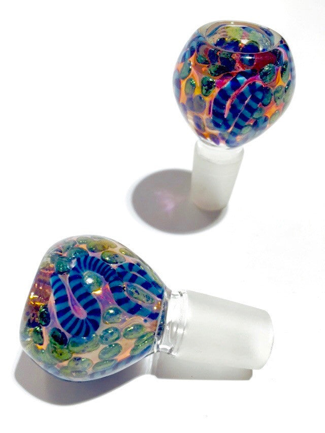 Gold Fumed Slide Glass Bowl